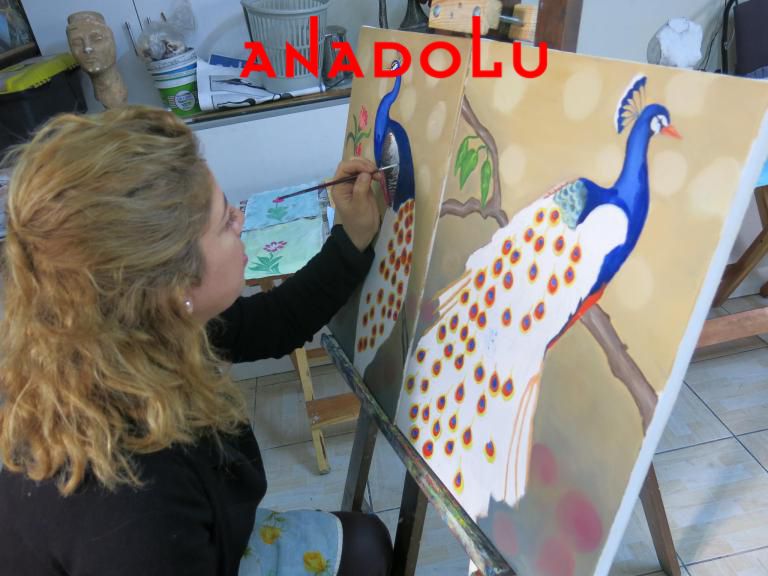 Yağlıboya Tavuskuşu Çizimleri İzmir
