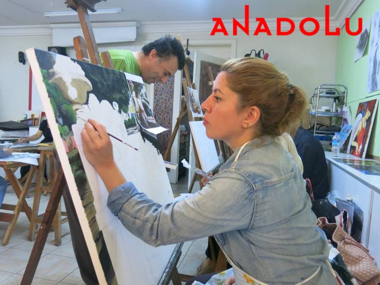 Yağlı Boya Yapan kadın Hobi Grubu İzmir
