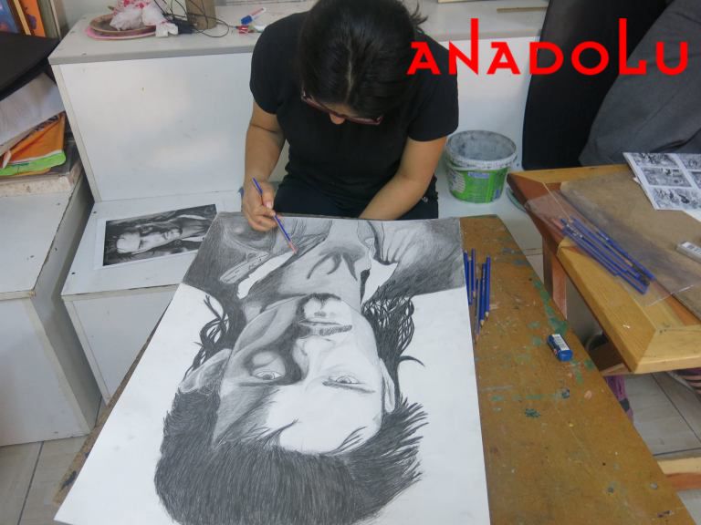 Karakalem Erkek Potre Çalışmaları İzmir