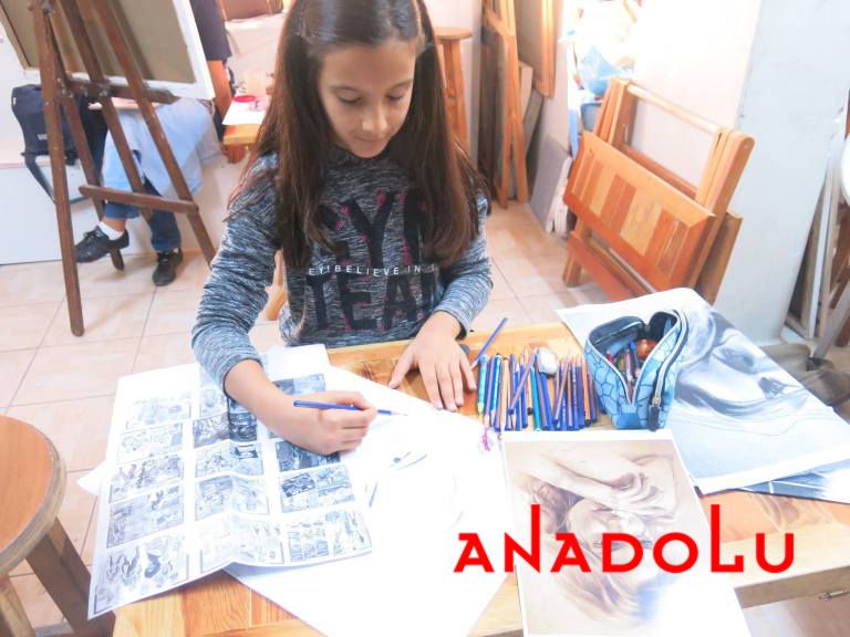 Çocuk Grupları Karakalem Potre Çizimleri İzmir