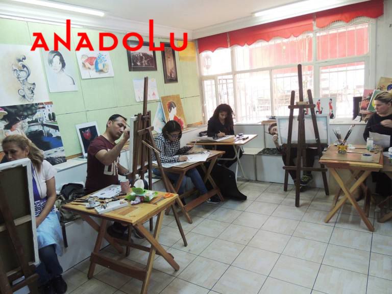 Hobi Grupları Yağlıboya Çalışması İzmir