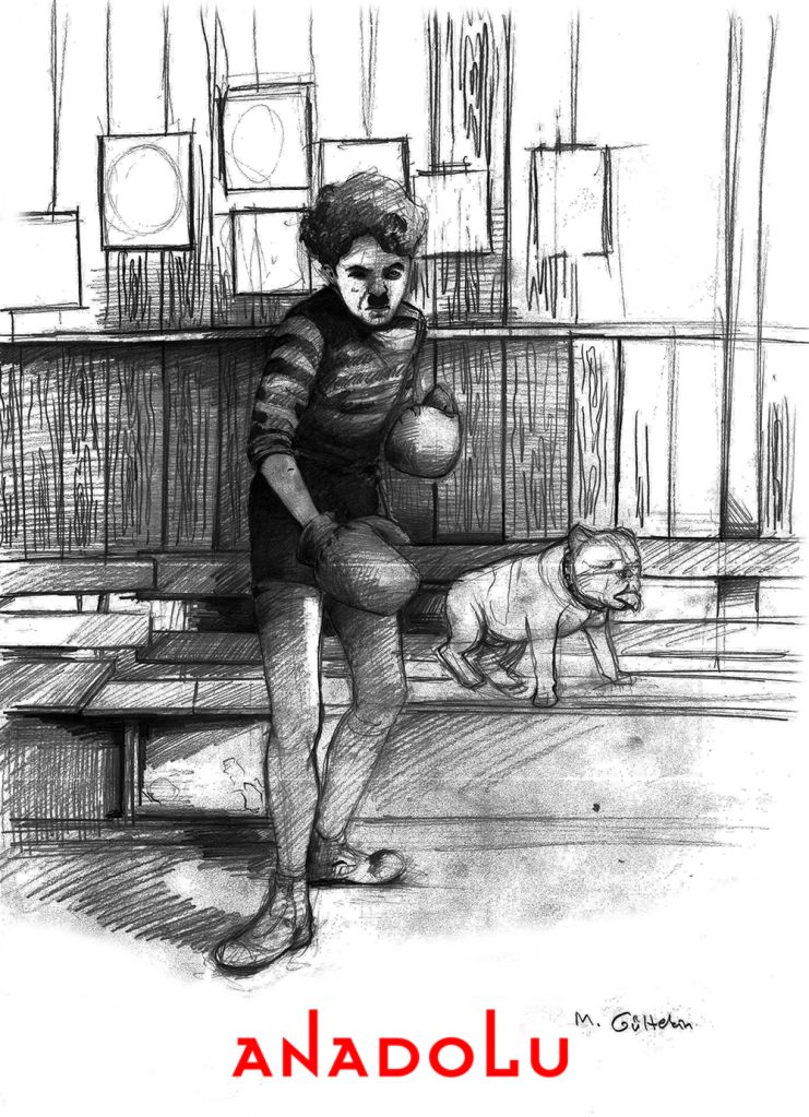 karakalem Charlie Chaplin Çizimleri İzmir