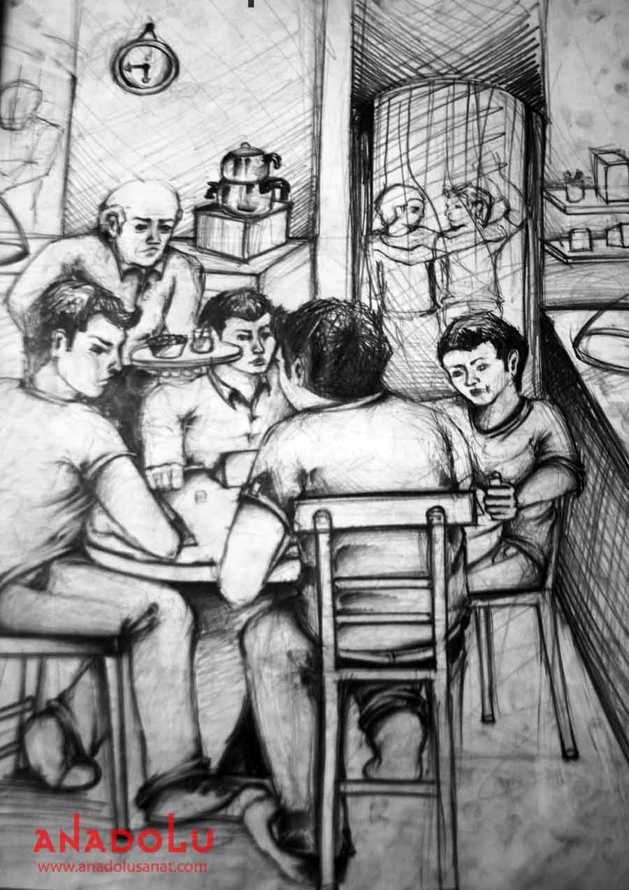 İzmir'de Güzel Sanatlar Fakülteleri İçin Kara kalem Çizim Çalışmaları