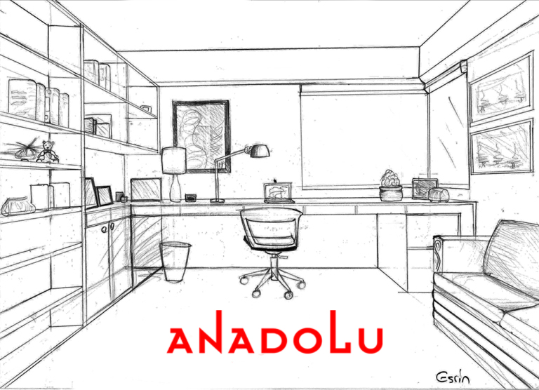Çalışma Odası Çizim Görselleri İzmir