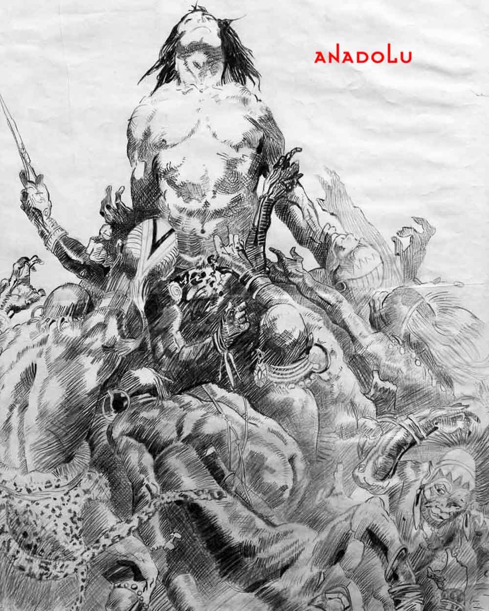 karakalem Çoklu İnsan Figür Çalışmaları İzmir